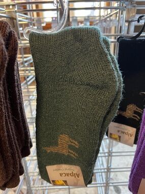 Alpaca boot Socks with Image   Med choose color